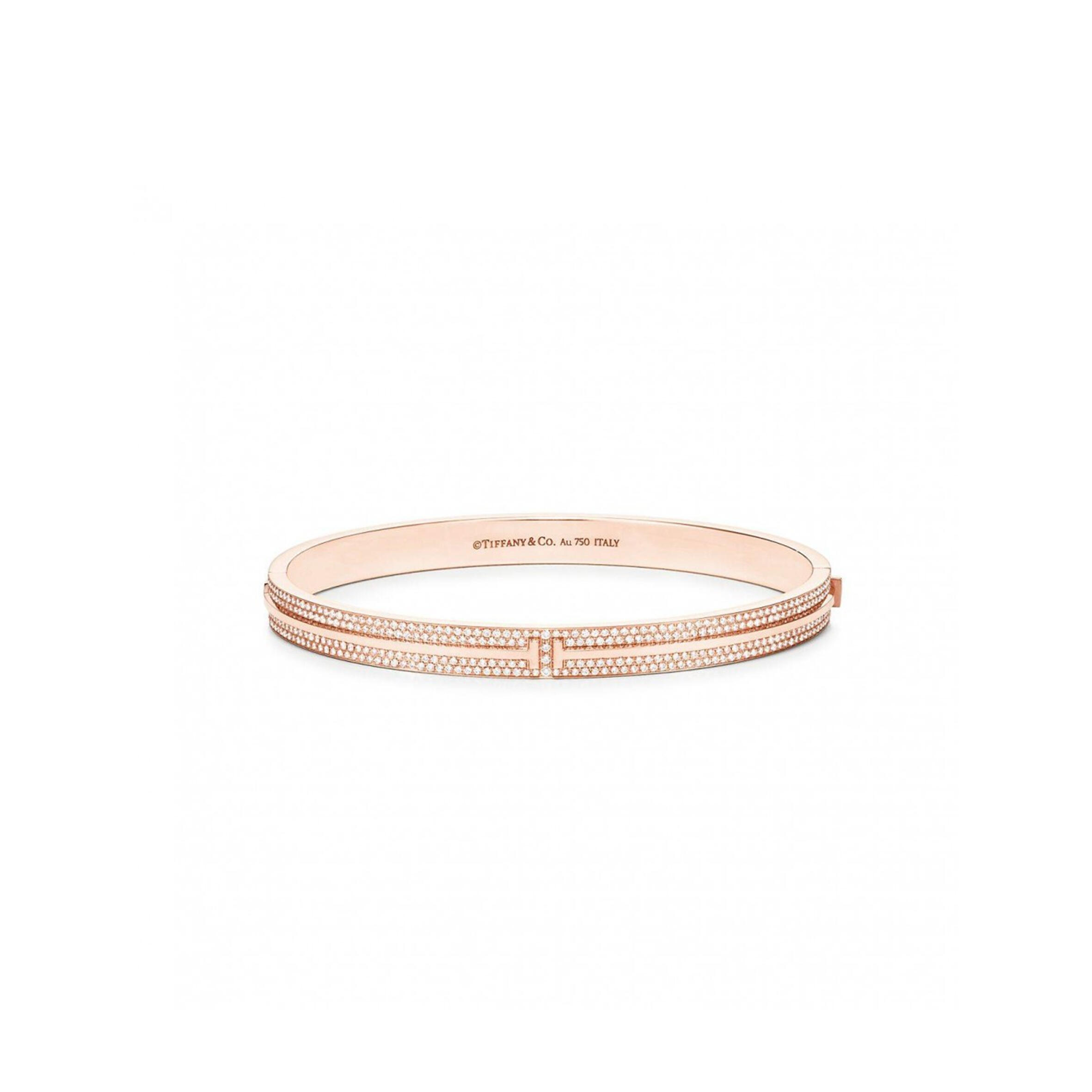 TIFFANY T PAVÉ DIAMOND HINGED BANGLE 60153440